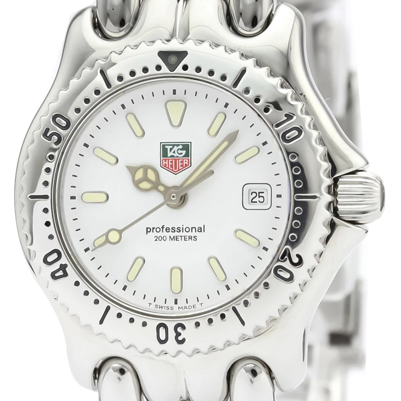 Tag Heuer White Stainless Steel Sel Professional 200M WG1310 Women's Wristwatch 28 MM For Women 2 Tag Heuer White Stainless Steel Sel Professional 200M WG1310 Women's Wristwatch 28 MM For Women - Image 2