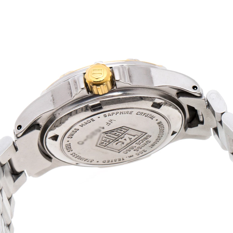 Tag Heuer Silver Gold-Plated Stainless Steel Professional WF1420-O Women's Wristwatch 26 MM For Women 6 Tag Heuer Silver Gold-Plated Stainless Steel Professional WF1420-O Women's Wristwatch 26 MM For Women - Image 6
