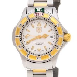 Tag Heuer Silver Gold-Plated Stainless Steel Professional WF1420-O Women's Wristwatch 26 MM For Women 10 Tag Heuer Silver Gold-Plated Stainless Steel Professional WF1420-O Women's Wristwatch 26 MM For Women -Tag Heuer Sales Shop luxury women tag heuer used watches p243784 006