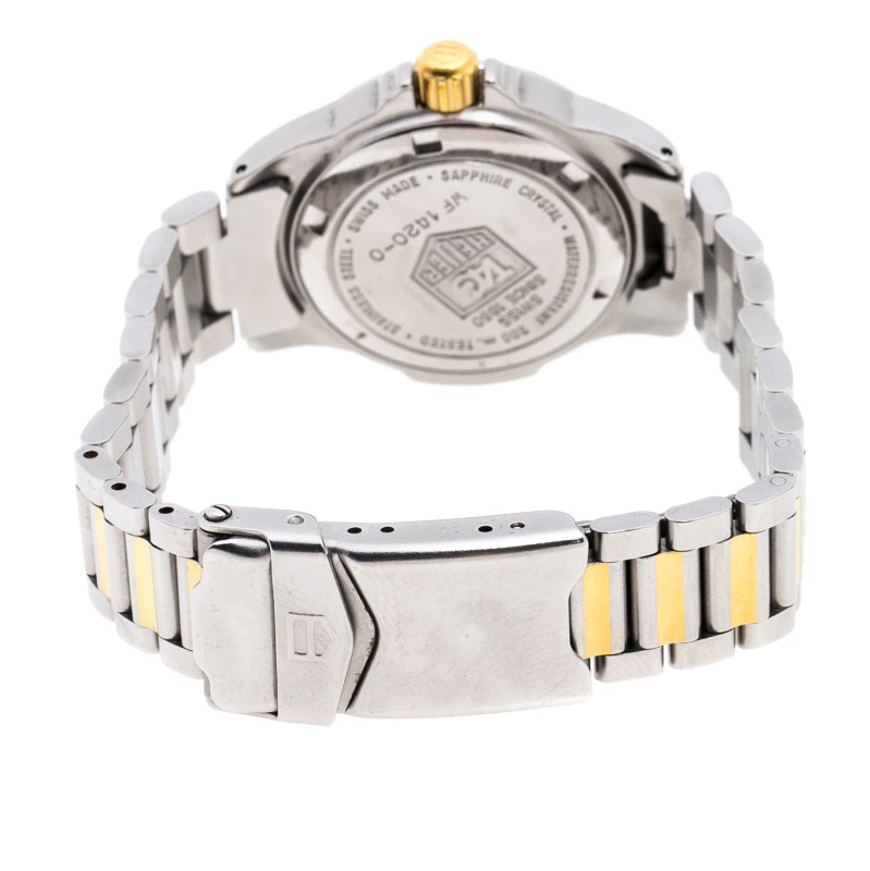 Tag Heuer Silver Gold-Plated Stainless Steel Professional WF1420-O Women's Wristwatch 26 MM For Women 5 Tag Heuer Silver Gold-Plated Stainless Steel Professional WF1420-O Women's Wristwatch 26 MM For Women - Image 5