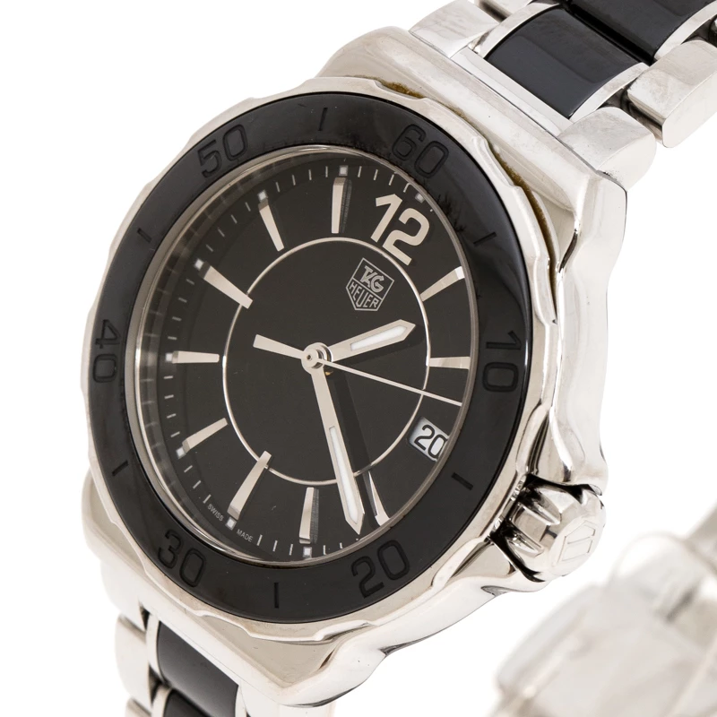 Tag Heuer Black Ceramic Stainless Steel Formula 1 WAH1210.BA0859 Women's Wristwatch 37 Mm For Women 2 Tag Heuer Black Ceramic Stainless Steel Formula 1 WAH1210.BA0859 Women's Wristwatch 37 Mm For Women - Image 2