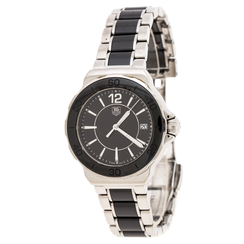 Tag Heuer Black Ceramic Stainless Steel Formula 1 WAH1210.BA0859 Women's Wristwatch 37 Mm For Women 1 Tag Heuer Black Ceramic Stainless Steel Formula 1 WAH1210.BA0859 Women's Wristwatch 37 Mm For Women