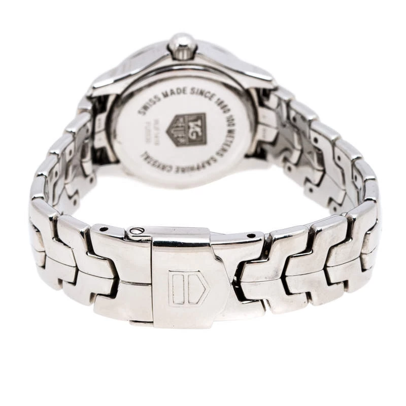 Tag Heuer Blue Mother Of Pearl Stainless Steel Diamond Link Women's Wristwatch 23 MM For Women 5 Tag Heuer Blue Mother Of Pearl Stainless Steel Diamond Link Women's Wristwatch 23 MM For Women - Image 5