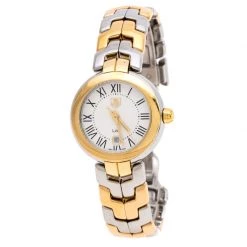 Tag Heuer Silver White Two-Tone Stainless Steel Link WAT1452.BB0955 Women's Wristwatch 29 Mm For Women