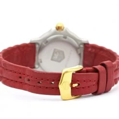 Tag Heuer White Gold Plated Stainless Steel 6000 Series Quartz Wh1351 Women's Wristwatch 29 MM For Women -Tag Heuer Sales Shop luxury women tag heuer used watches p265241 002