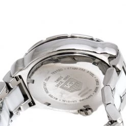 Tag Heuer White Stainless Steel Ceramic Diamond Formula 1 WAH1213 Women's Wristwatch 34 Mm For Women -Tag Heuer Sales Shop luxury women tag heuer used watches p289619 002