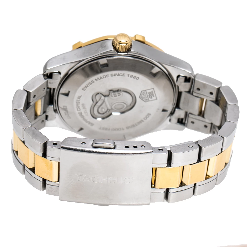 Tag Heuer Mother Of Pearl Two-Tone Stainless Steel Diamond Aquaracer WAF1320 Women's Wristwatch 32 Mm For Women 5 Tag Heuer Mother Of Pearl Two-Tone Stainless Steel Diamond Aquaracer WAF1320 Women's Wristwatch 32 Mm For Women - Image 5