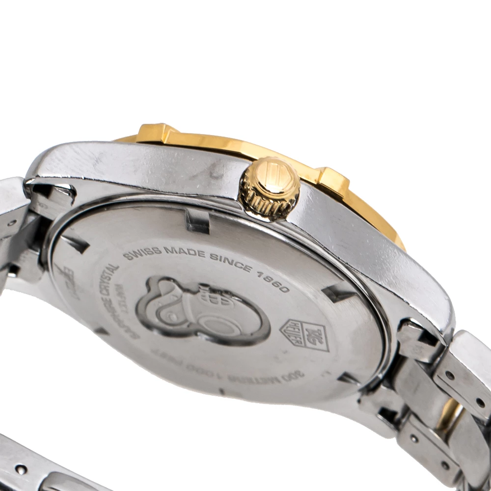 Tag Heuer Mother Of Pearl Two-Tone Stainless Steel Diamond Aquaracer WAF1320 Women's Wristwatch 32 Mm For Women 6 Tag Heuer Mother Of Pearl Two-Tone Stainless Steel Diamond Aquaracer WAF1320 Women's Wristwatch 32 Mm For Women - Image 6