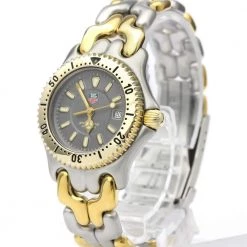 Tag Heuer Grey Gold Plated Stainless Steel Sel 200M WG1320 Women's Wristwatch 27 MM For Women
