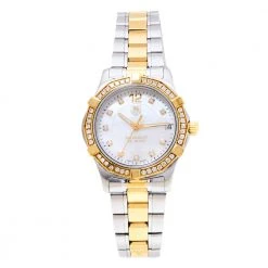 Tag Heuer Mother Of Pearl Two-Tone Stainless Steel Diamond Aquaracer WAF1350.BB0820 Women's Wristwatch 33 Mm For Women