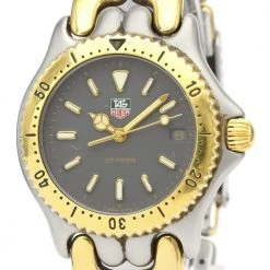 Tag Heuer Gray Gold Plated Stainless Steel Sel Professional 200M S95.213 Women's Wristwatch 34 MM For Women
