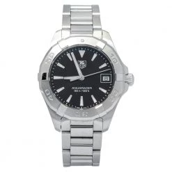 Tag Heuer Black Stainless Steel Aquaracer WAY1310.BA0915 Women's Wristwatch 32 Mm For Women