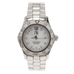 Tag Heuer Aquaracer Diamonds Mother Of Pearl Stainless Steel Women's WristWatch 27MM For Women 7 Tag Heuer Aquaracer Diamonds Mother Of Pearl Stainless Steel Women's WristWatch 27MM For Women -Tag Heuer Sales Shop luxury women tag heuer used watches p41221 003