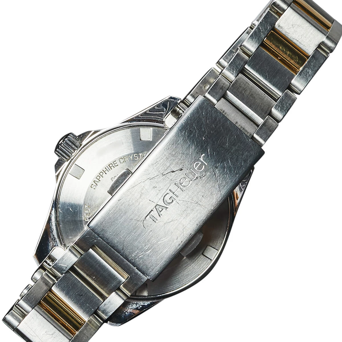 Tag Heuer MOP 18K Yellow Gold & Stainless Steel Diamonds Aquaracer WAY1353.BD0917 Women's Wristwatch 32 Mm For Women 8 Tag Heuer MOP 18K Yellow Gold & Stainless Steel Diamonds Aquaracer WAY1353.BD0917 Women's Wristwatch 32 Mm For Women - Image 8