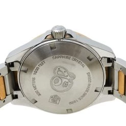 Tag Heuer MOP 18K Yellow Gold & Stainless Steel Diamonds Aquaracer WAY1353.BD0917 Women's Wristwatch 32 Mm For Women 13 Tag Heuer MOP 18K Yellow Gold & Stainless Steel Diamonds Aquaracer WAY1353.BD0917 Women's Wristwatch 32 Mm For Women -Tag Heuer Sales Shop luxury women tag heuer used watches p450095 011