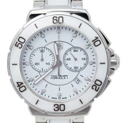 Tag Heuer White Ceramic & Stainless Steel Formula 1 CAH1211.BA0863 Women's Wristwatch 41 Mm For Women 10 Tag Heuer White Ceramic & Stainless Steel Formula 1 CAH1211.BA0863 Women's Wristwatch 41 Mm For Women -Tag Heuer Sales Shop luxury women tag heuer used watches p463703 003