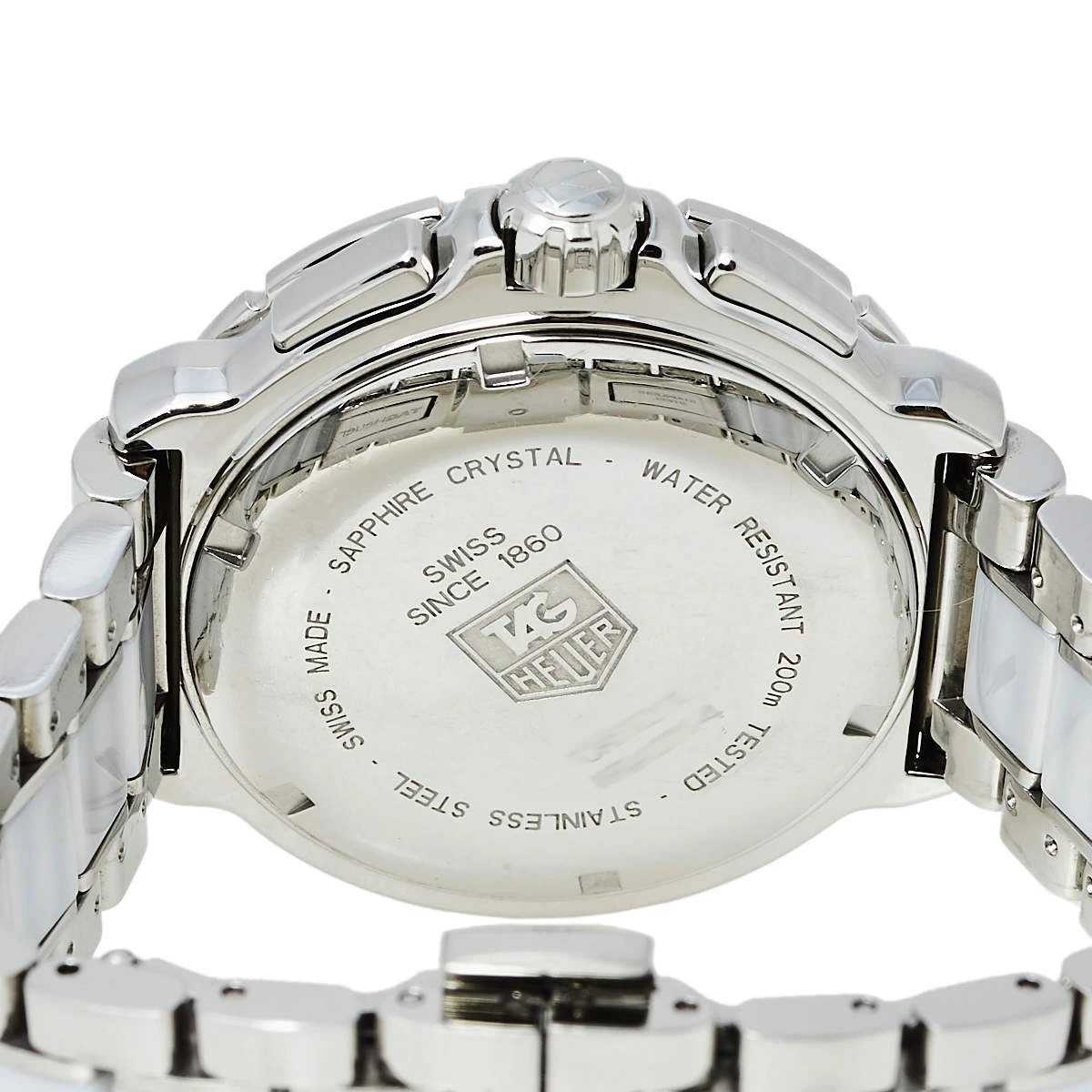 Tag Heuer White Ceramic & Stainless Steel Formula 1 CAH1211.BA0863 Women's Wristwatch 41 Mm For Women 4 Tag Heuer White Ceramic & Stainless Steel Formula 1 CAH1211.BA0863 Women's Wristwatch 41 Mm For Women - Image 4