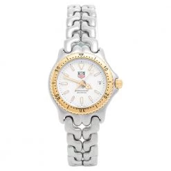 Tag Heuer Silver Two-Tone Stainless Steel Professional S95.813K Women's Wristwatch 34 Mm For Women
