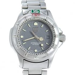 Tag Heuer Grey Stainless Steel Professional 4000 999.208A Women's Wristwatch 28 Mm For Women 10 Tag Heuer Grey Stainless Steel Professional 4000 999.208A Women's Wristwatch 28 Mm For Women -Tag Heuer Sales Shop luxury women tag heuer used watches p503778 006