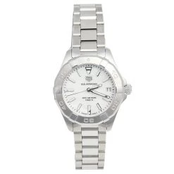 Tag Heuer Mother Of Pearl Stainless Steel Aquaracer WBD1311 Women's Wristwatch 33 Mm For Women