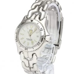 Tag Heuer White Stainless Steel Sel Professional 200M S99.015 Women's Wristwatch 28 MM For Women