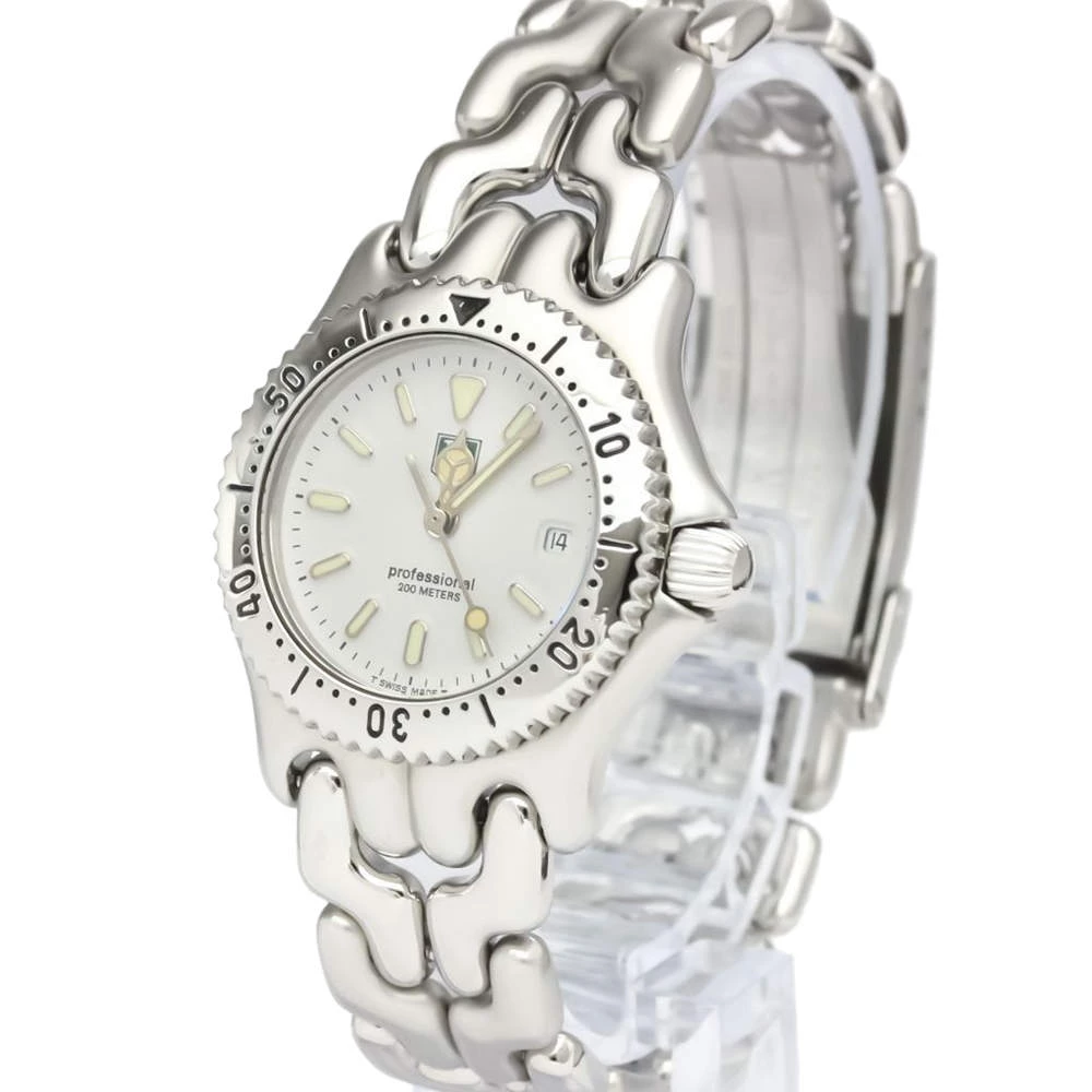 Tag Heuer White Stainless Steel Sel Professional 200M S99.015 Women's Wristwatch 28 MM For Women 1 Tag Heuer White Stainless Steel Sel Professional 200M S99.015 Women's Wristwatch 28 MM For Women