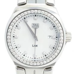 Tag Heuer Mother Of Pearl Stainless Steel Diamond Link WBC1318 Women's Wristwatch 32 Mm For Women 10 Tag Heuer Mother Of Pearl Stainless Steel Diamond Link WBC1318 Women's Wristwatch 32 Mm For Women -Tag Heuer Sales Shop luxury women tag heuer used watches p556952 004