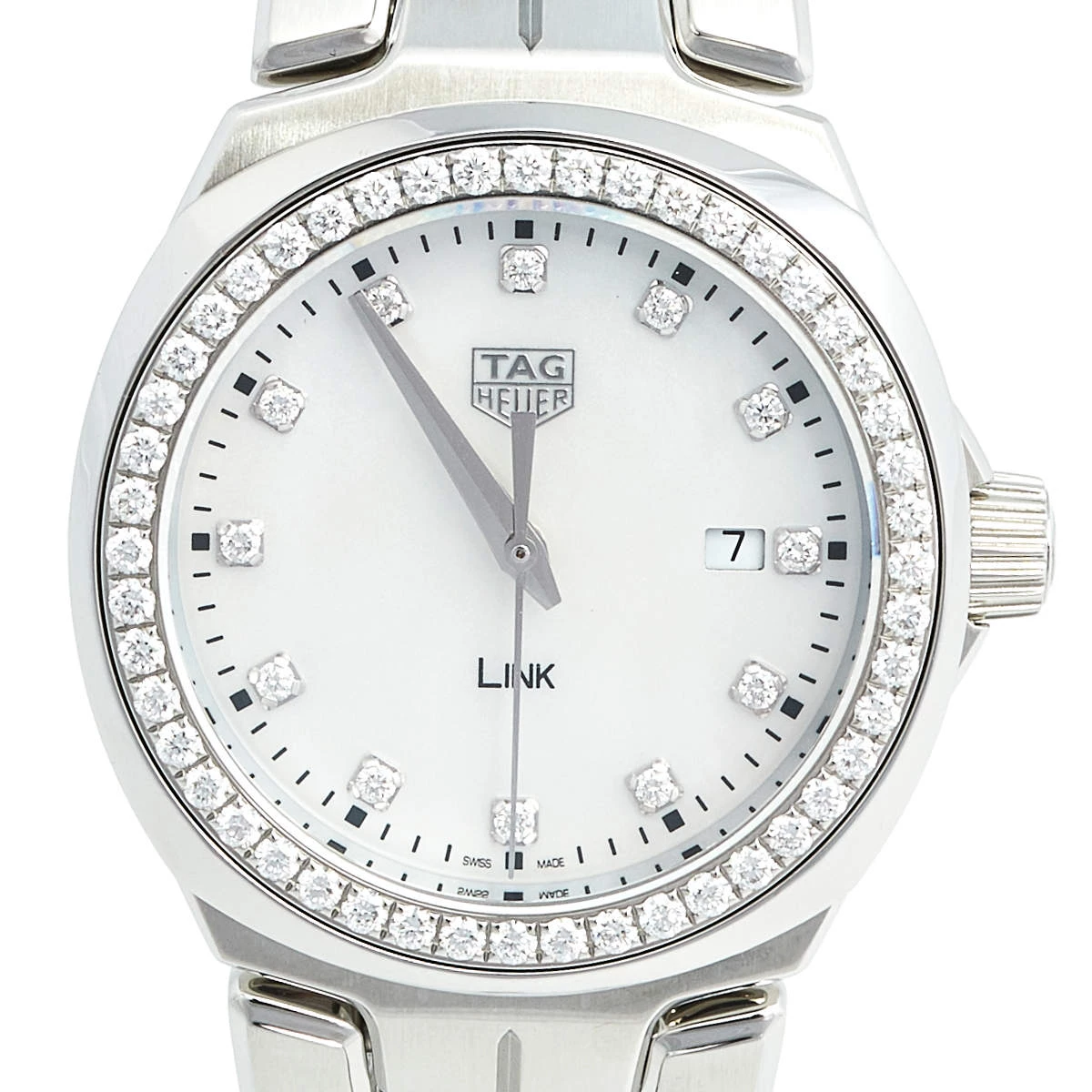 Tag Heuer Mother Of Pearl Stainless Steel Diamond Link WBC1318 Women's Wristwatch 32 Mm For Women 3 Tag Heuer Mother Of Pearl Stainless Steel Diamond Link WBC1318 Women's Wristwatch 32 Mm For Women - Image 3