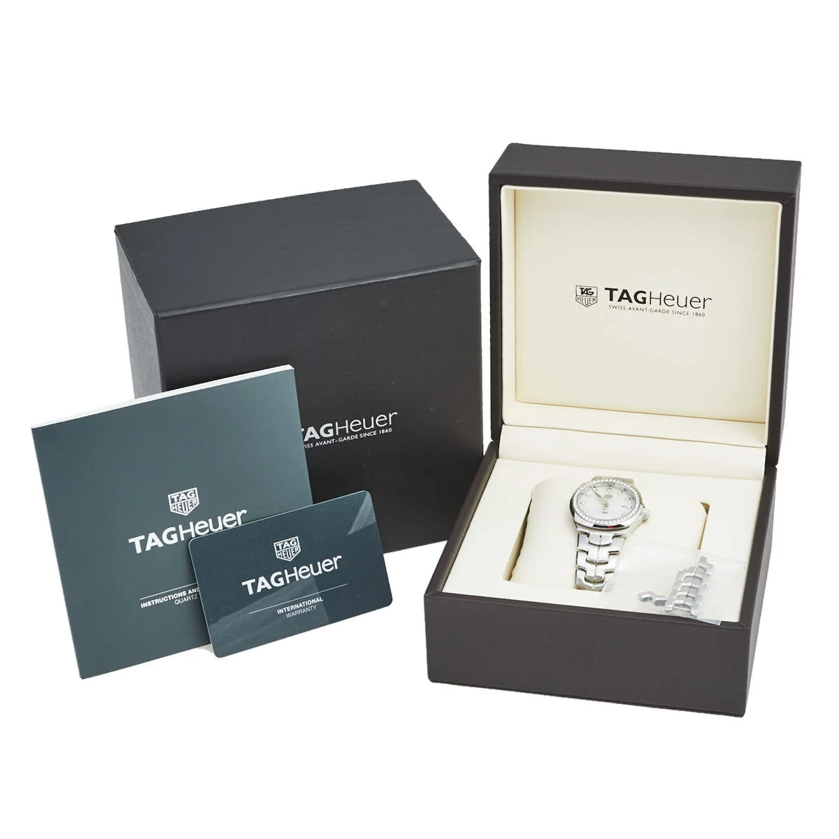 Tag Heuer Mother Of Pearl Stainless Steel Diamond Link WBC1318 Women's Wristwatch 32 Mm For Women 8 Tag Heuer Mother Of Pearl Stainless Steel Diamond Link WBC1318 Women's Wristwatch 32 Mm For Women - Image 8