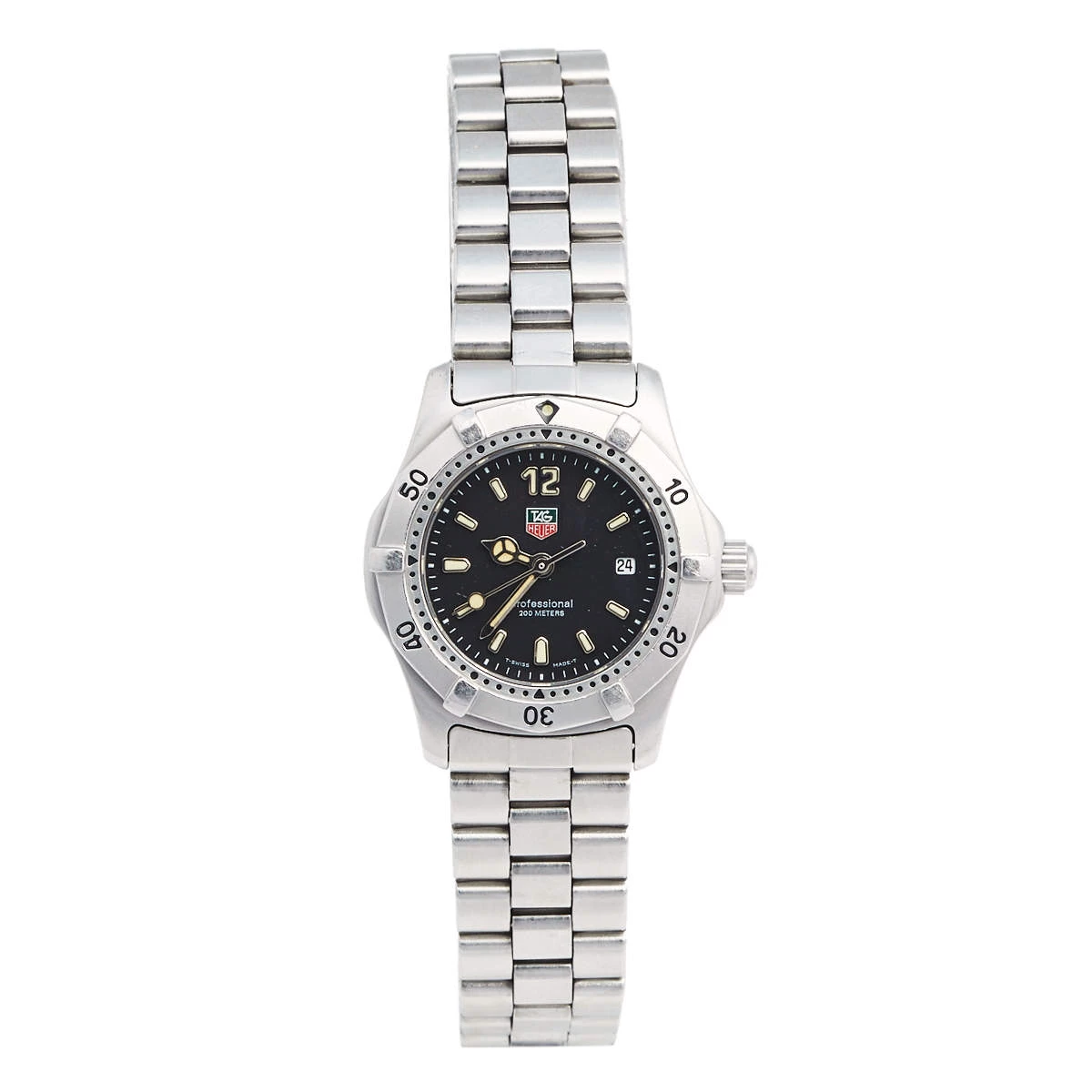 Tag Heuer Black Stainless Steel Professional WK1310 Women's Wristwatch 29 Mm For Women 1 Tag Heuer Black Stainless Steel Professional WK1310 Women's Wristwatch 29 Mm For Women