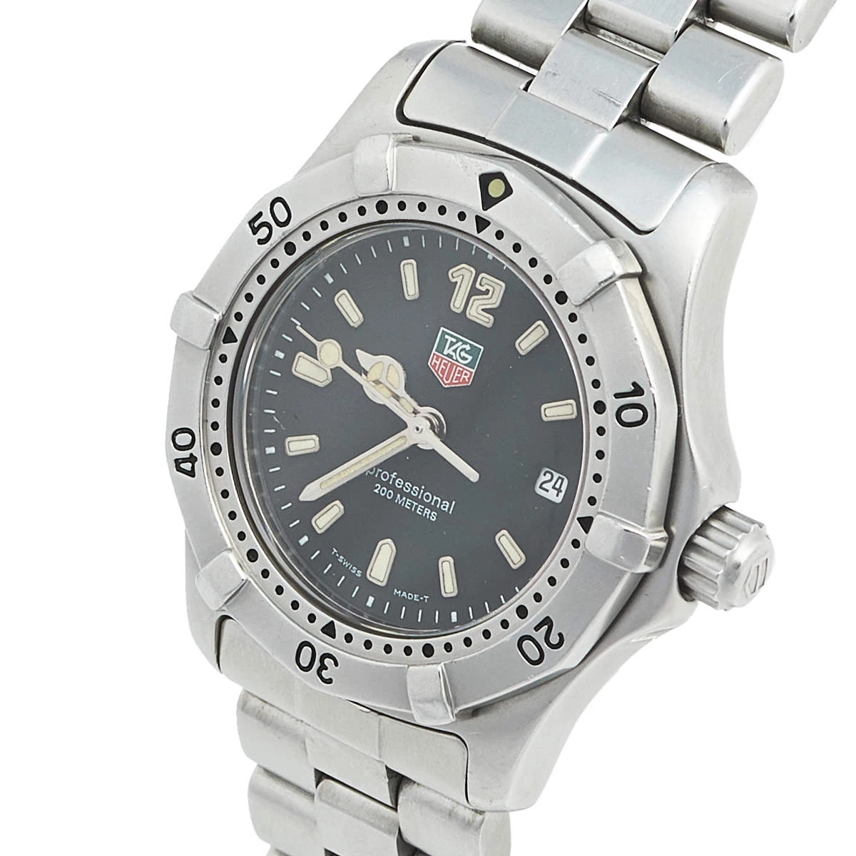 Tag Heuer Black Stainless Steel Professional WK1310 Women's Wristwatch 29 Mm For Women 2 Tag Heuer Black Stainless Steel Professional WK1310 Women's Wristwatch 29 Mm For Women - Image 2