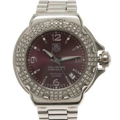 Tag Heuer Purple Stainless Steel Diamonds Formula One Women's Wristwatch 37MM For Women 8 Tag Heuer Purple Stainless Steel Diamonds Formula One Women's Wristwatch 37MM For Women -Tag Heuer Sales Shop luxury women tag heuer used watches p56975 003
