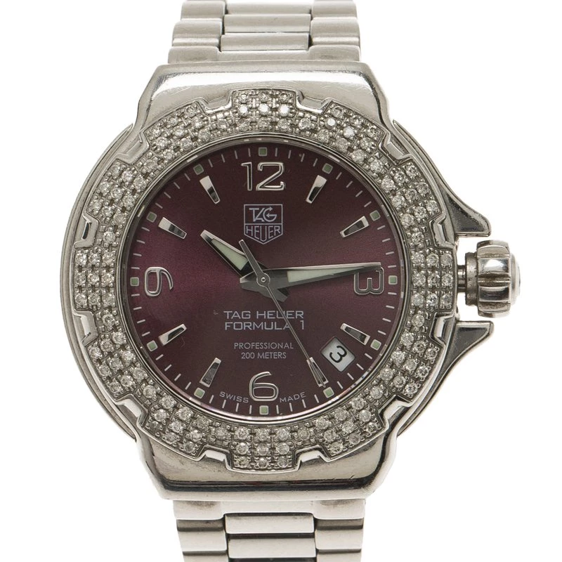 Tag Heuer Purple Stainless Steel Diamonds Formula One Women's Wristwatch 37MM For Women 3 Tag Heuer Purple Stainless Steel Diamonds Formula One Women's Wristwatch 37MM For Women - Image 3