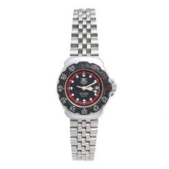 Tag Heuer Black Stainless Steel Professional F1 WA1414 Women's Wristwatch 28 Mm For Women