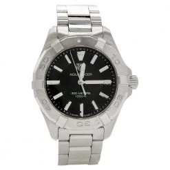 TAG Heuer Black Stainless Steel Aquaracer WBD1310.BA0740 Women's Wristwatch 32 Mm For Women