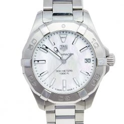 TAG Heuer Mother Of Pearl Stainless Steel Aquaracer WBD1311 Women's Wristwatch 32 Mm For Women 11 TAG Heuer Mother Of Pearl Stainless Steel Aquaracer WBD1311 Women's Wristwatch 32 Mm For Women -Tag Heuer Sales Shop luxury women tag heuer used watches p617602 006