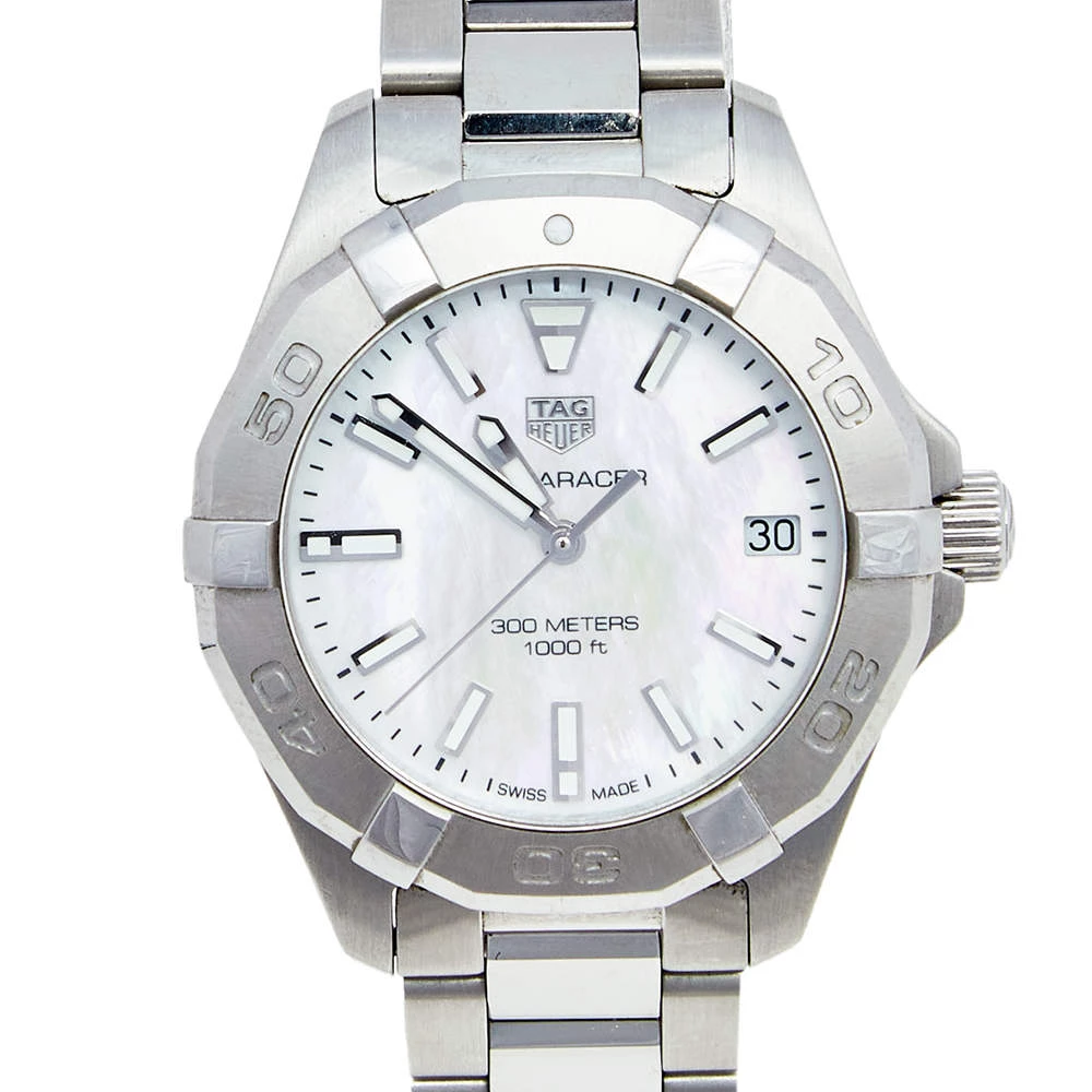 TAG Heuer Mother Of Pearl Stainless Steel Aquaracer WBD1311 Women's Wristwatch 32 Mm For Women 3 TAG Heuer Mother Of Pearl Stainless Steel Aquaracer WBD1311 Women's Wristwatch 32 Mm For Women - Image 3