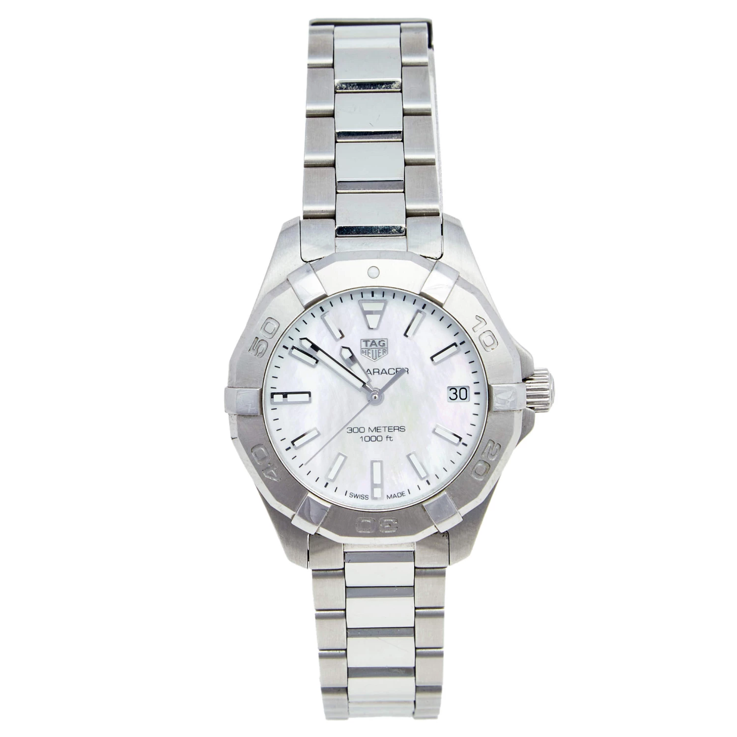 TAG Heuer Mother Of Pearl Stainless Steel Aquaracer WBD1311 Women's Wristwatch 32 Mm For Women 1 TAG Heuer Mother Of Pearl Stainless Steel Aquaracer WBD1311 Women's Wristwatch 32 Mm For Women