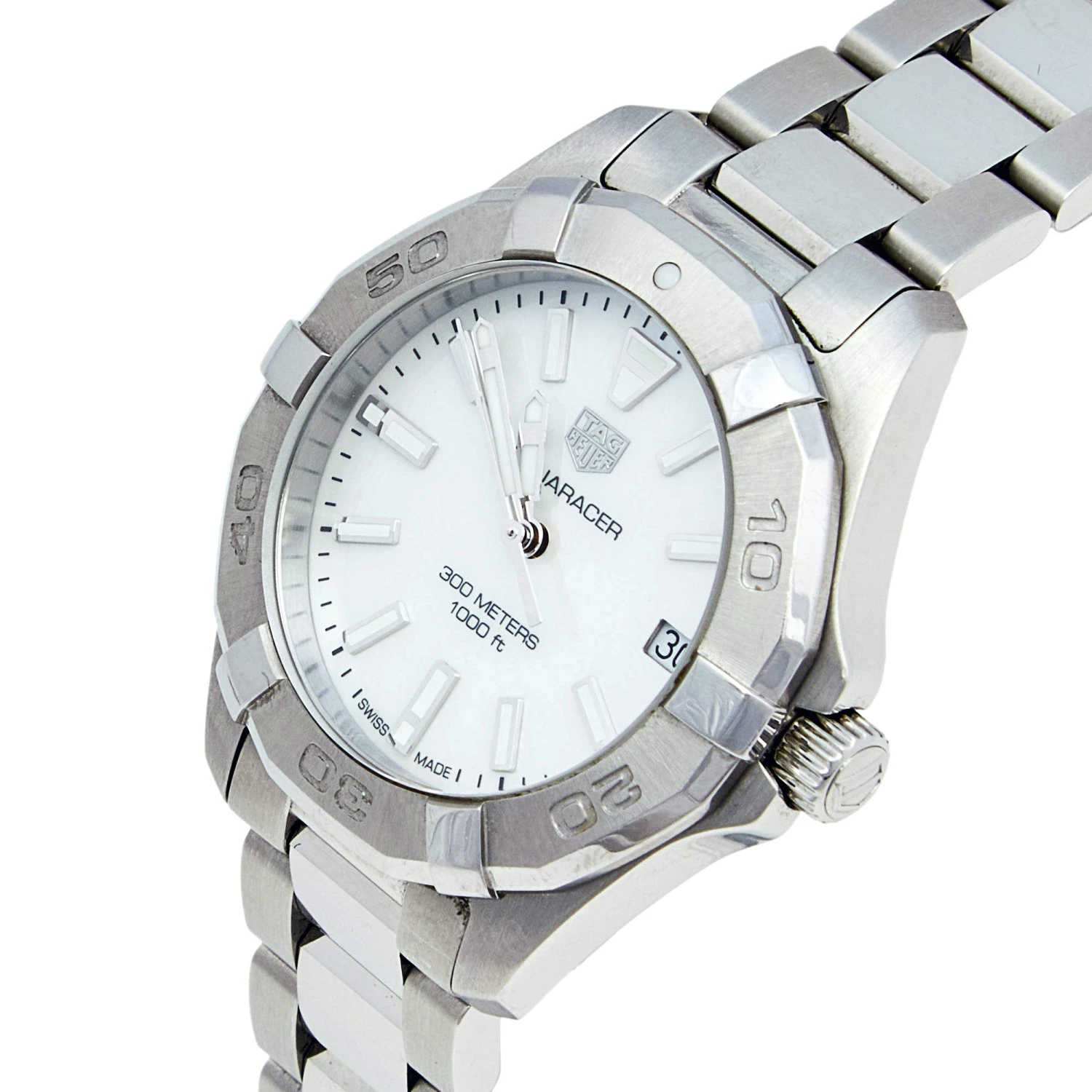 TAG Heuer Mother Of Pearl Stainless Steel Aquaracer WBD1311 Women's Wristwatch 32 Mm For Women 2 TAG Heuer Mother Of Pearl Stainless Steel Aquaracer WBD1311 Women's Wristwatch 32 Mm For Women - Image 2
