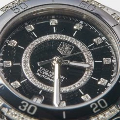 TAG Heuer Black Stainless Steel Ceramic Diamond Formula 1 WAU2212 Women's Wristwatch 37 Mm For Women -Tag Heuer Sales Shop luxury women tag heuer used watches p682762 011
