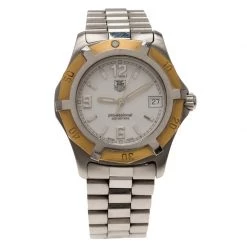Tag Heuer White Stainless Steel Classic Women's Wristwatch 37MM For Women