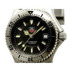 Tag Heuer Grey Stainless Steel Sel Women's Wristwatch 28MM For Women -Tag Heuer Sales Shop luxury women tag heuer used watches p83910 003