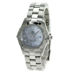 Tag Heuer Blue Mother Of Pearl Stainless Steel Aquaracer Women's Wristwatch 28MM For Women