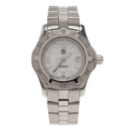 Tag Heuer White Stainless Steel Professional Women's Wristwatch 30MM For Women -Tag Heuer Sales Shop luxury women tag heuer used watches p9283 003